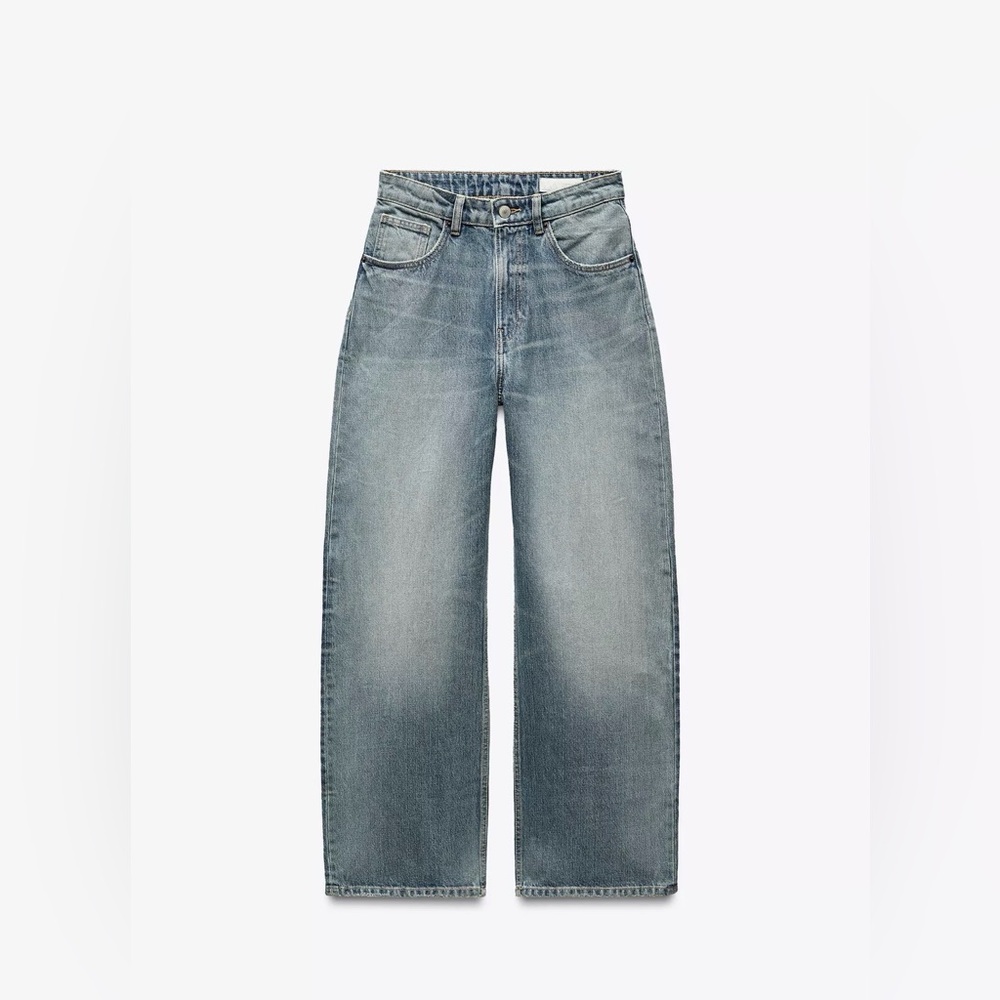 ZARA RELAXED OVERSIZE HIGH-WAISTED JEANS